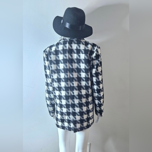 Blank NYC Oversized Houdstooth Print Blazer SZ SM - Picture 4 of 6